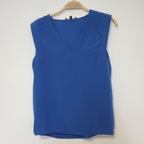 MAJE Lustra blue silk top - Picture 3 of 7